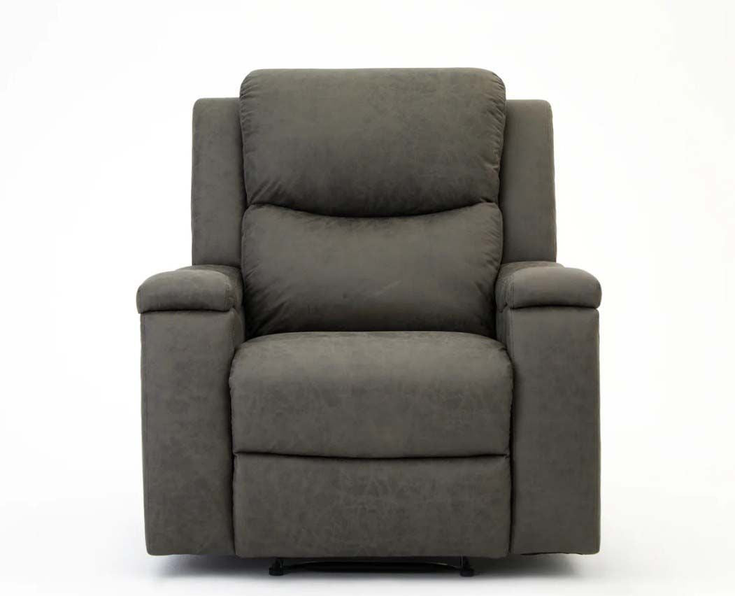 Jackson Faux Leather Armchair Recliner - Grey
