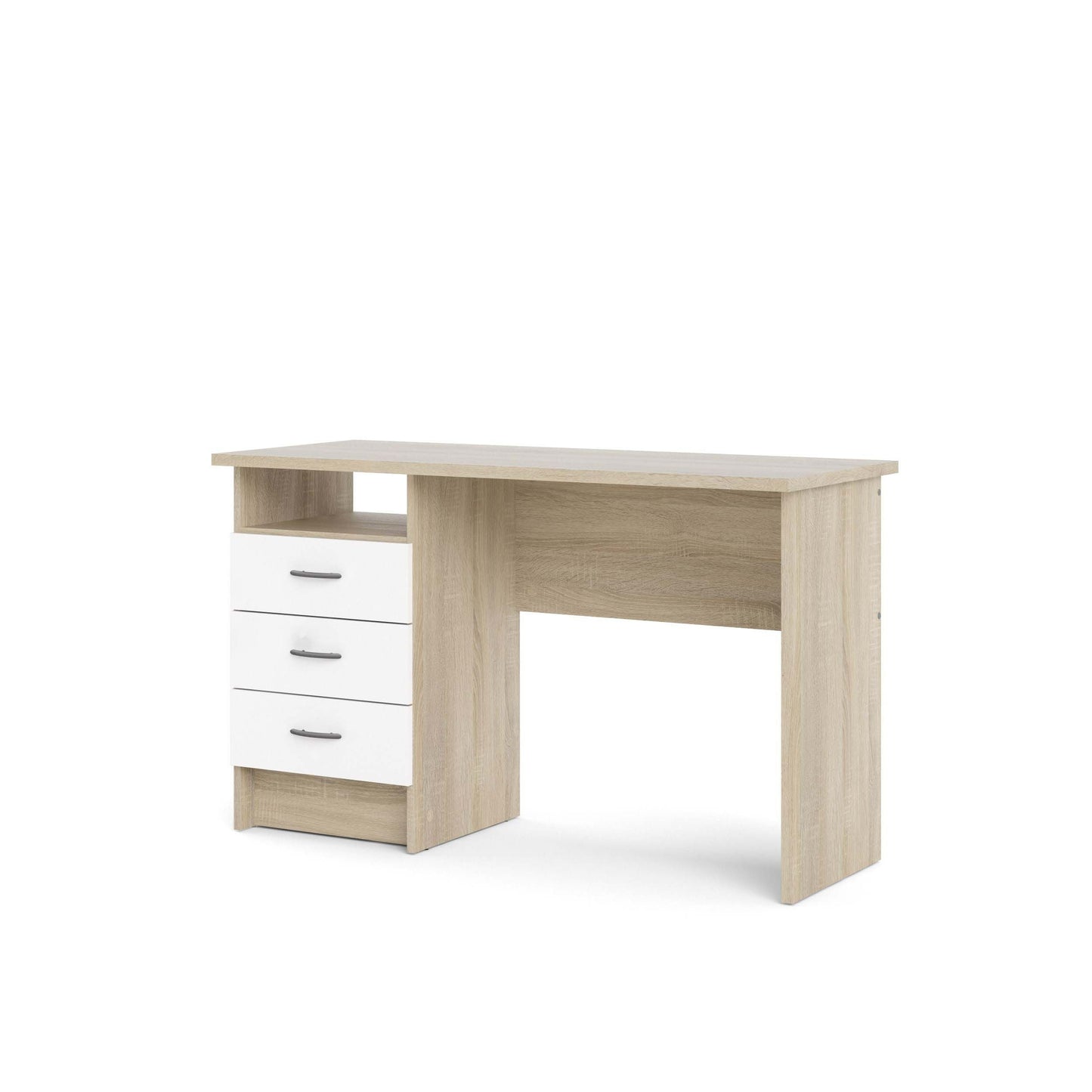 Function Plus Standard Desk - Oak / White
