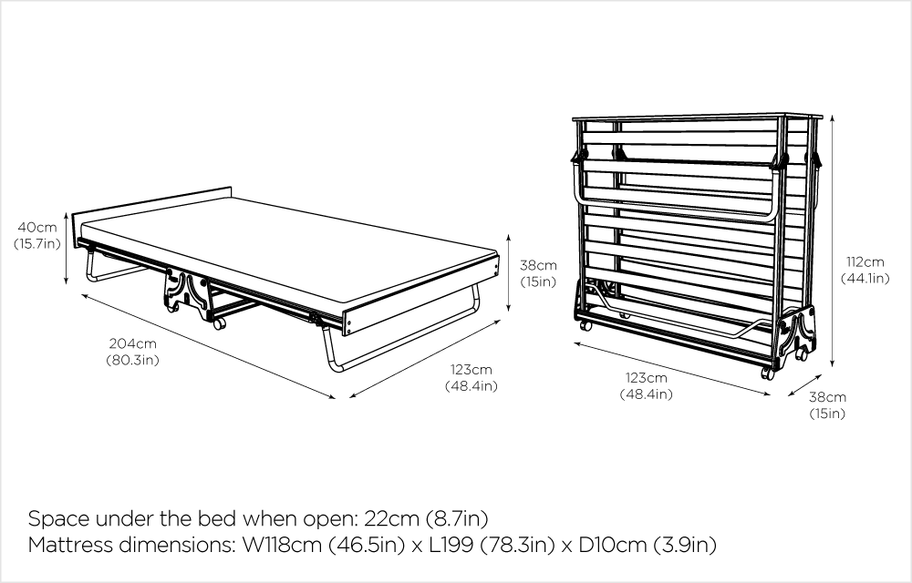 Jay-Be J-Bed with Pocket Sprung Mattress - Small Double