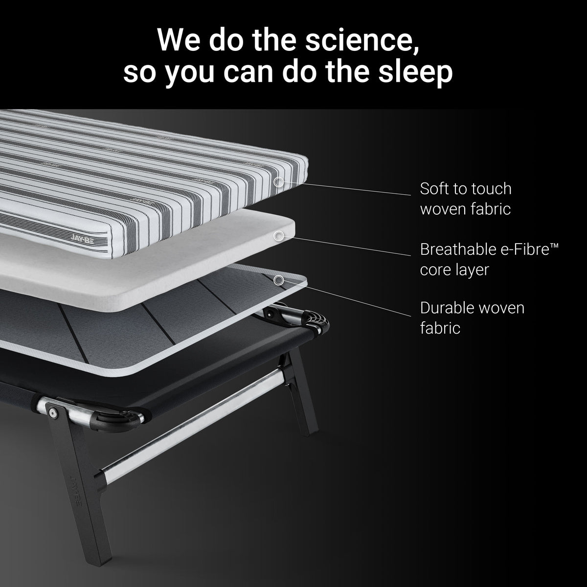 Jay-Be ME70 Mobile Folding Bed with Comfort Mattress