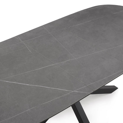 Vero Extending 160-200cm Ceramic Dining Table, Grey