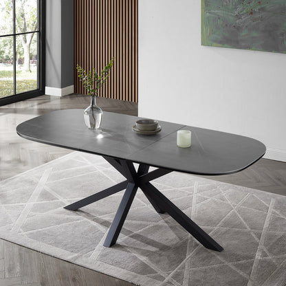 Vero Extending 160-200cm Ceramic Dining Table, Grey