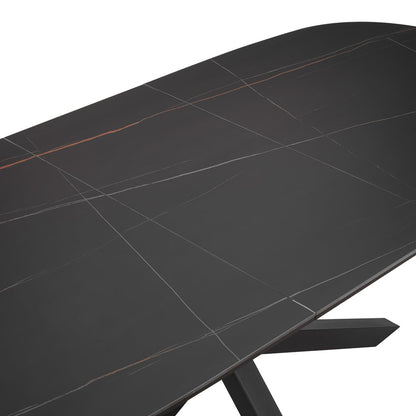 Vero Extending 160-200cm Ceramic Dining Table, Black