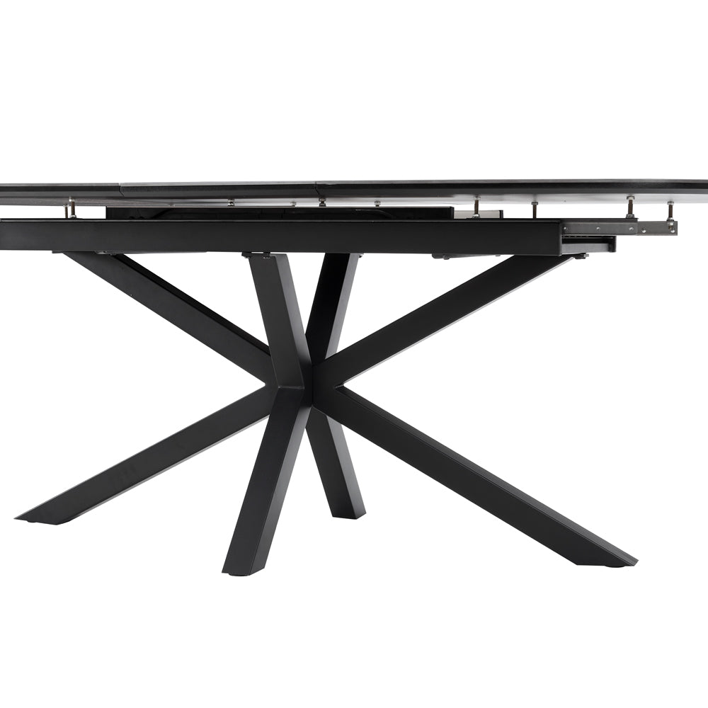 Vero Extending 160-200cm Ceramic Dining Table, Black