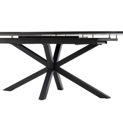 Vero Extending 160-200cm Ceramic Dining Table, Black