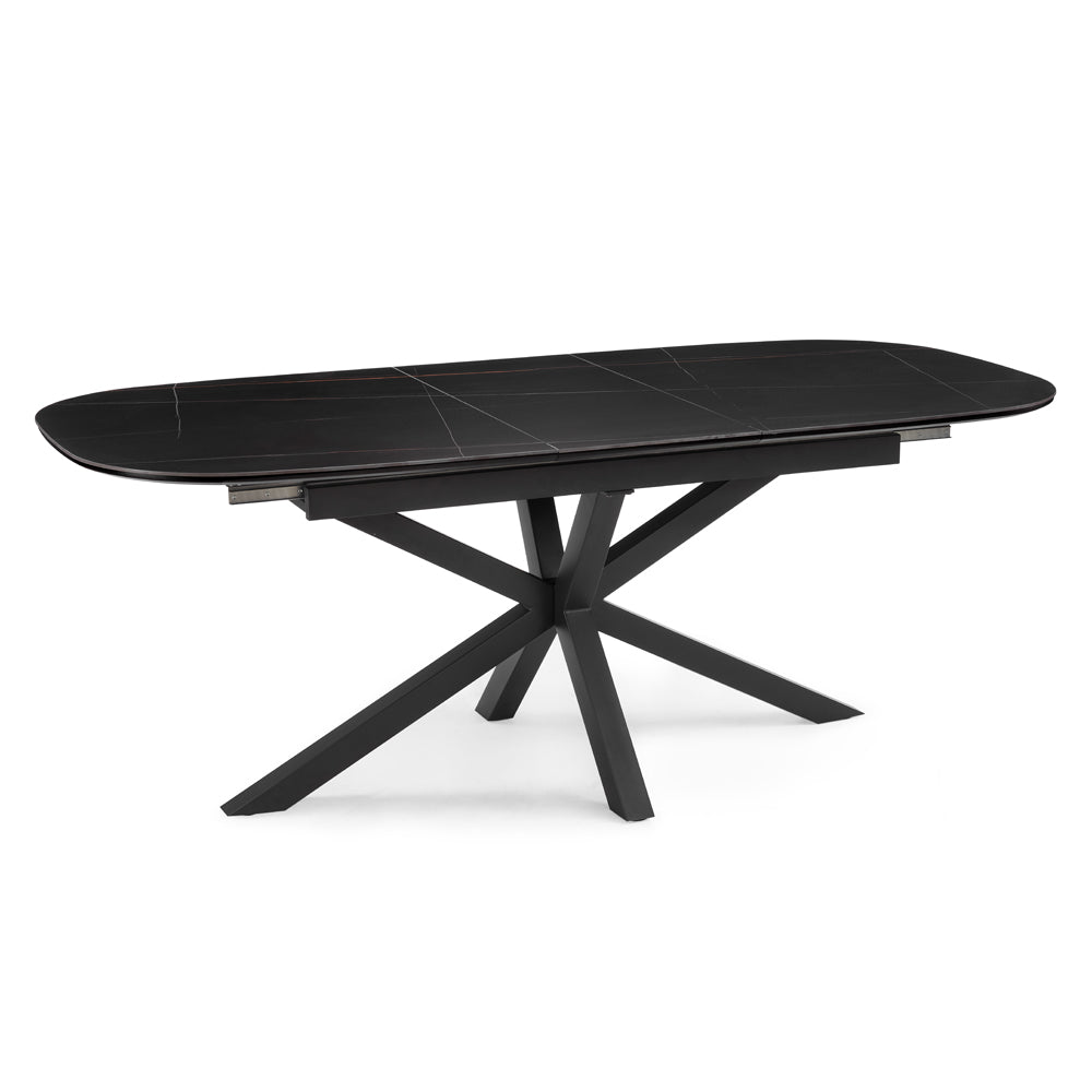 Vero Extending 160-200cm Ceramic Dining Table, Black
