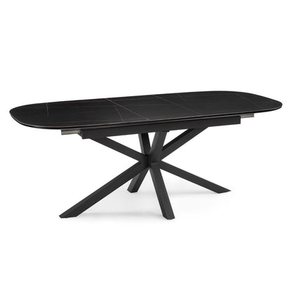 Vero Extending 160-200cm Ceramic Dining Table, Black