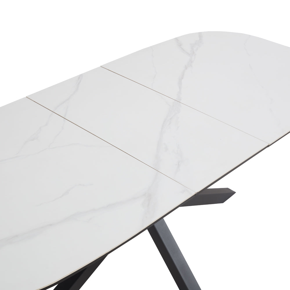 Vero Extending 160-200cm Ceramic Dining Table, White