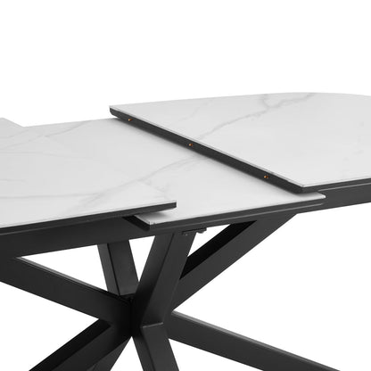 Vero Extending 160-200cm Ceramic Dining Table, White
