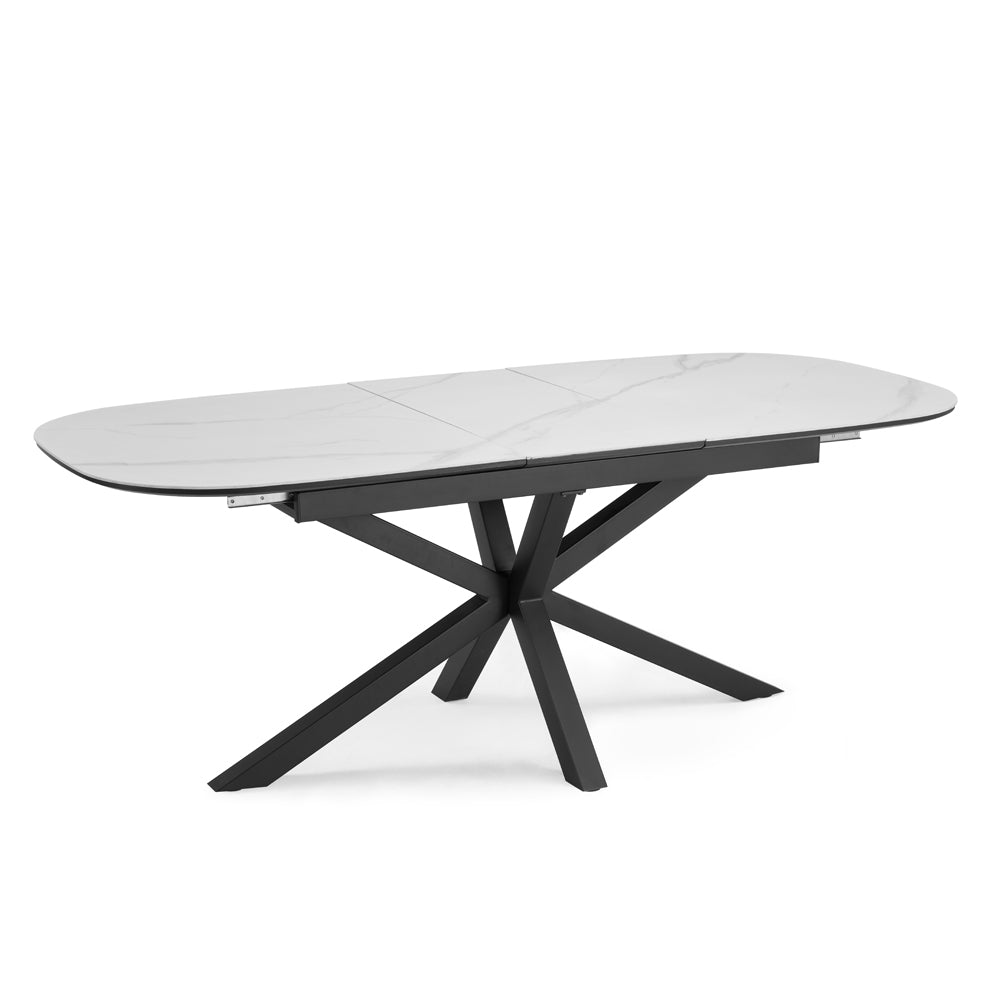 Vero Extending 160-200cm Ceramic Dining Table, White