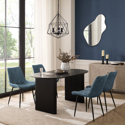 Tokyo Japandi Wooden Table Dining Set with Dining Chairs