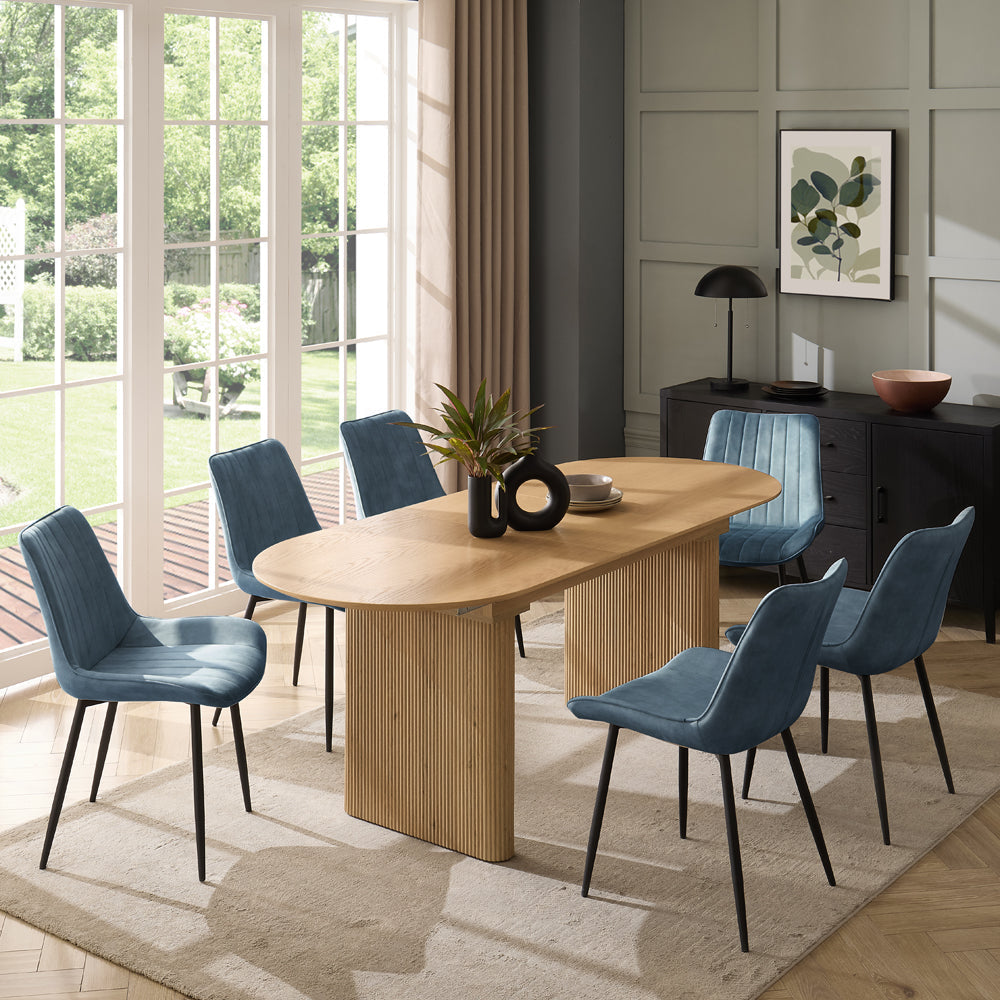 Tokyo Japandi Wooden Table Dining Set with Dining Chairs