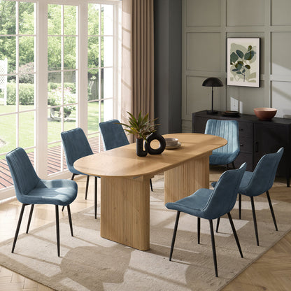 Tokyo Japandi Wooden Table Dining Set with Dining Chairs