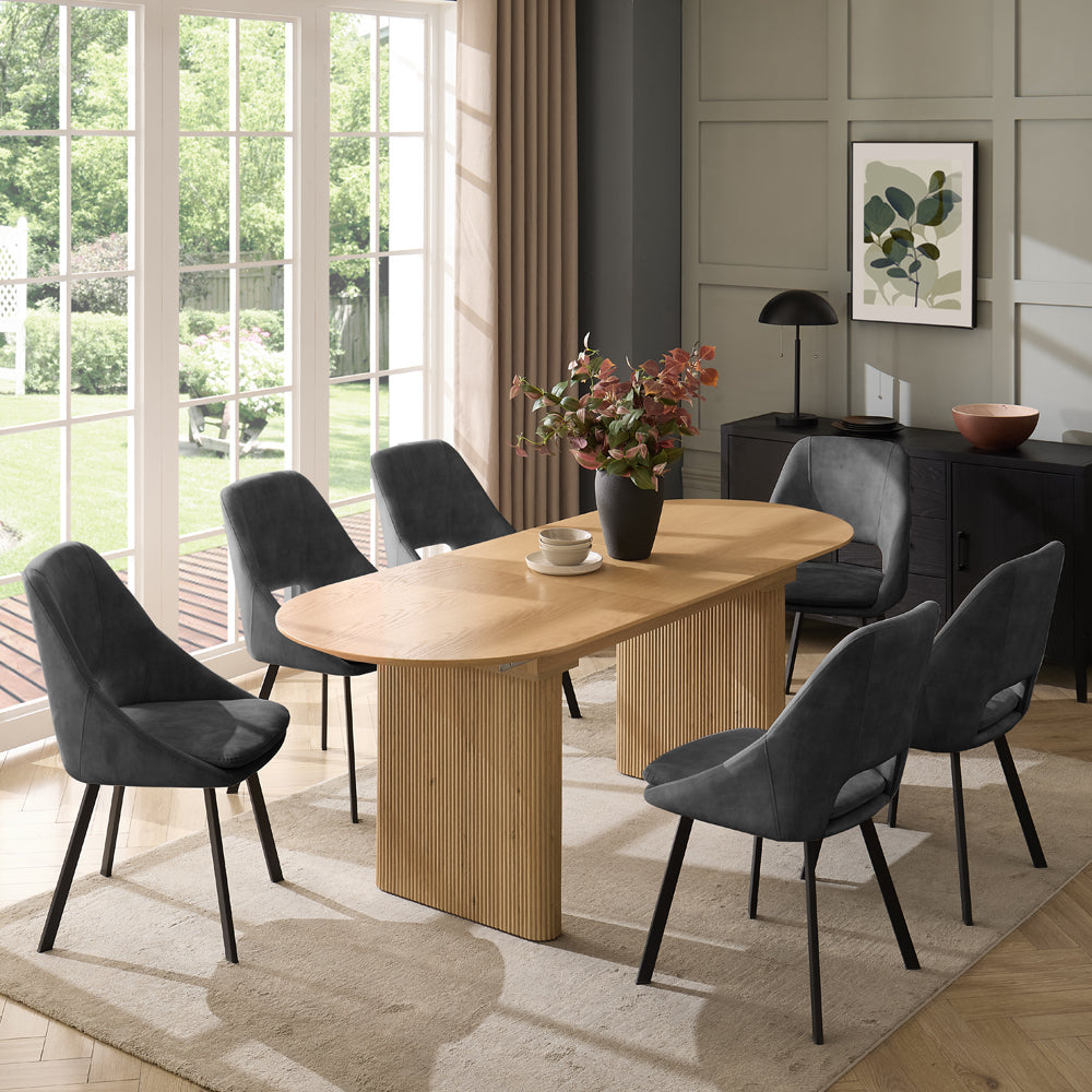 Tokyo Japandi Wooden Table Dining Set with Dining Chairs