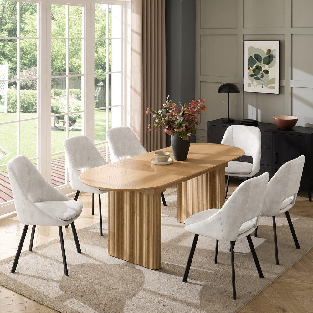 Tokyo Japandi Wooden Table Dining Set with Dining Chairs