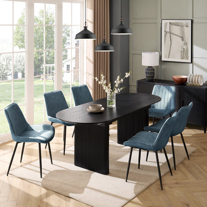 Tokyo Japandi Wooden Table Dining Set with Dining Chairs