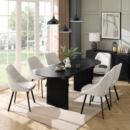 Tokyo Japandi Wooden Table Dining Set with Dining Chairs