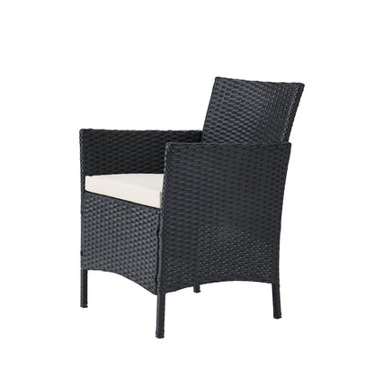 Calla 4 Piece Garden Dining Set with Cover - Black