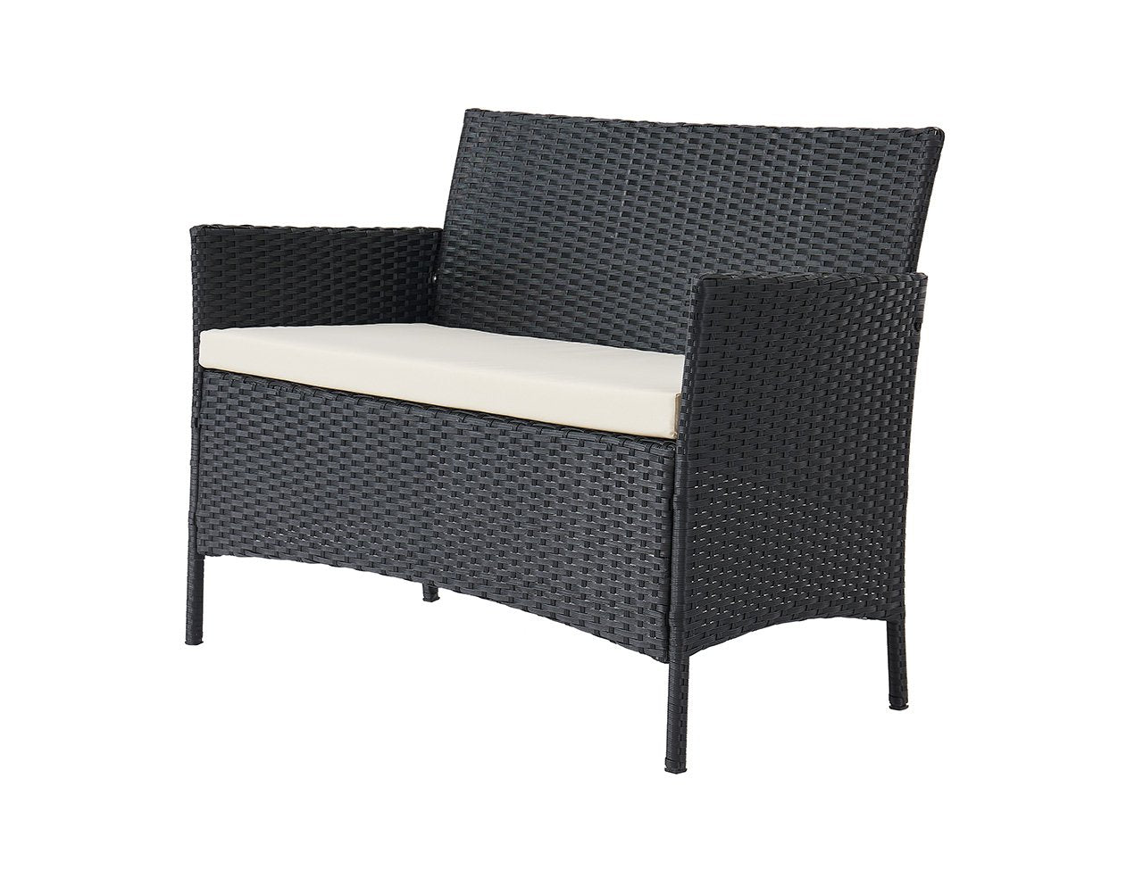 Calla 4 Piece Garden Dining Set with Cover - Black