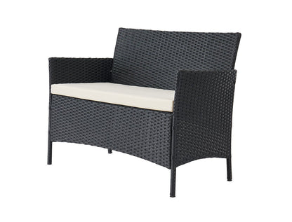 Calla 4 Piece Garden Dining Set with Cover - Black