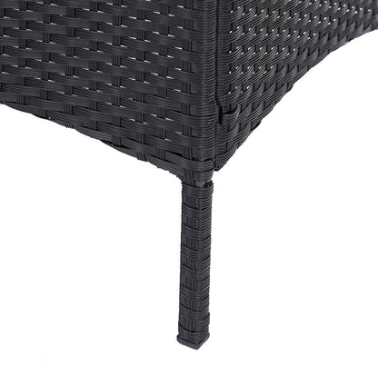 Calla 4 Piece Garden Dining Set with Cover - Black