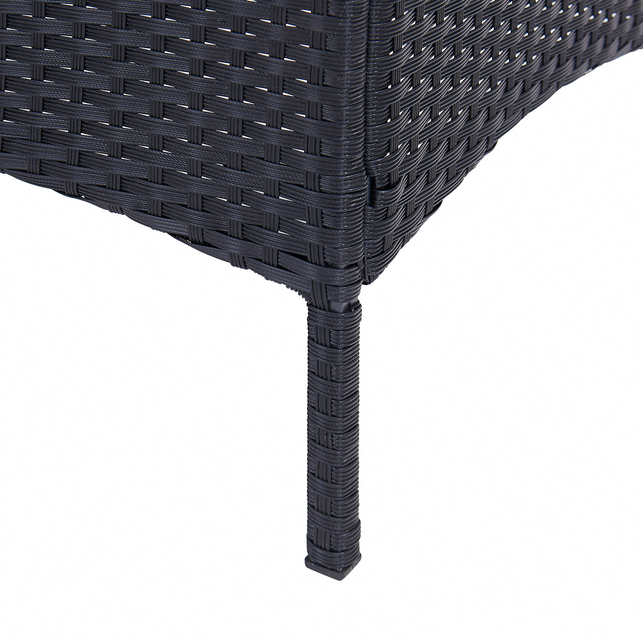 Rosa 5 Piece Garden Dining Set with Bench and Cover - Black