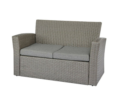 Florence 4 Piece Garden Lounger Set with Cover - Grey
