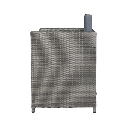 9 Piece Rattan Cube Garden Dining Set - Grey