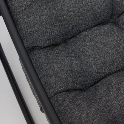 Marbella Garden Rocking Chair with Dark Grey Cushions and Cover - Grey