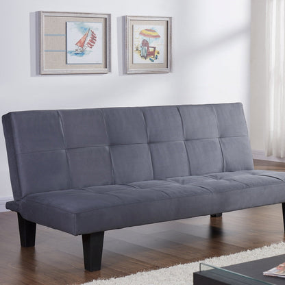 Atlanta Charcoal 3 Seater Suede microfabric Sofabed