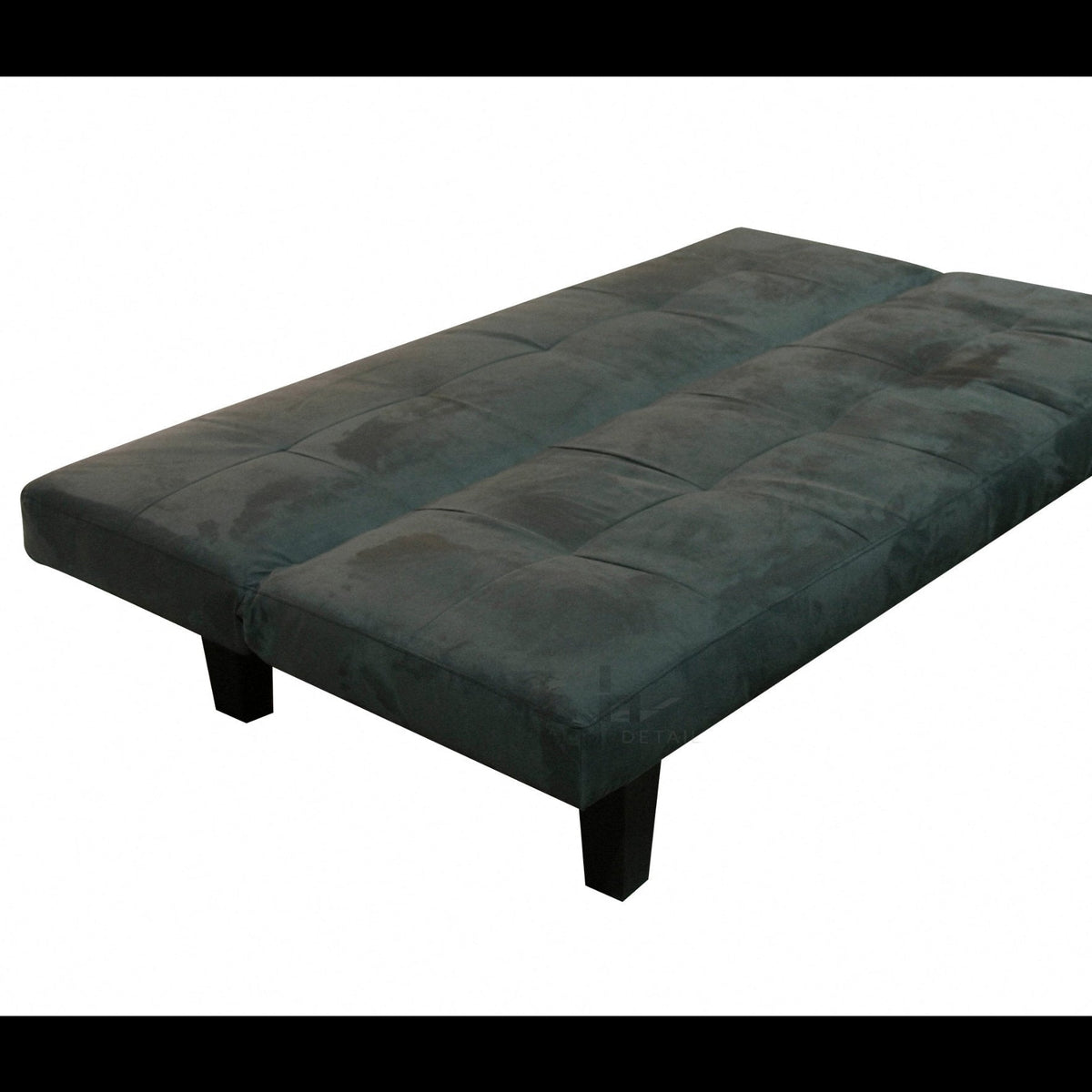 Fabric 3 Seater Sofa Bed Faux Suede Fabric, Charcoal