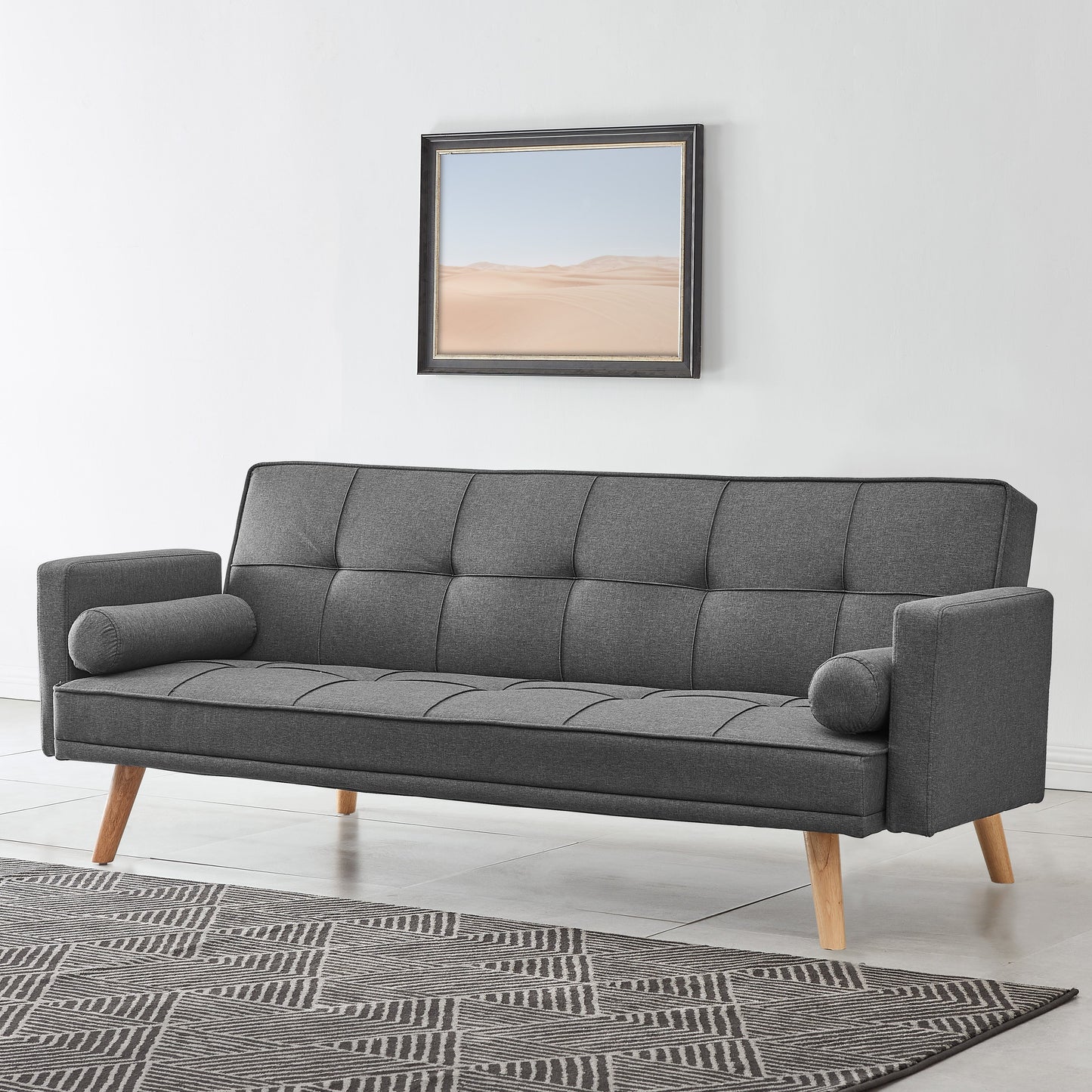 Sarnia V2 Charcoal fabric Sofabed