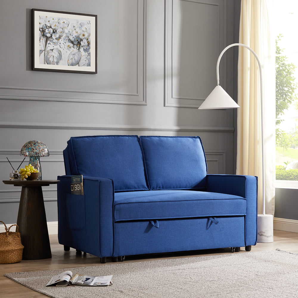 Hugo Blue 2 Seater Pull Out Sofabed