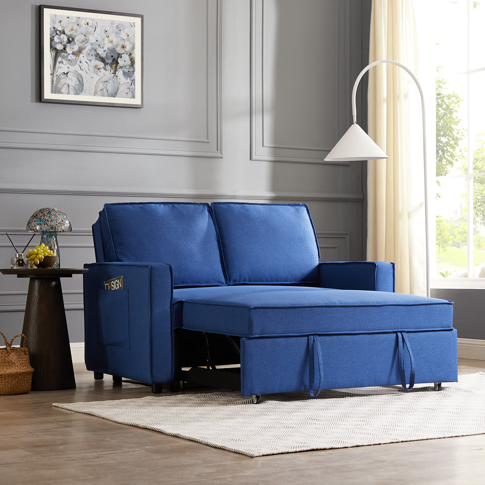 Hugo Blue 2 Seater Pull Out Sofabed