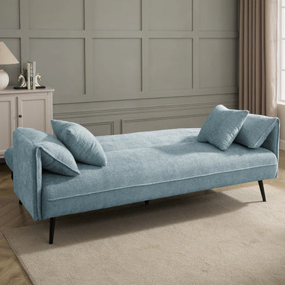 Franklin Blue Chenille Fabric Sofa Bed