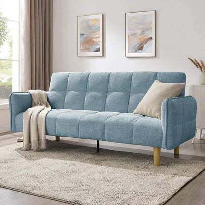 Jemma Blue Chenille Fabric Sofa Bed