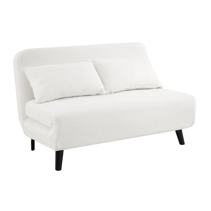 Lawson Sofa Bed, White Boucle