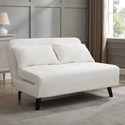 Lawson Sofa Bed, White Boucle