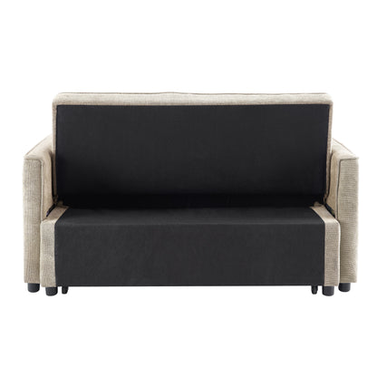 Kayla Pull-Out Sofa Bed, Beige Linen