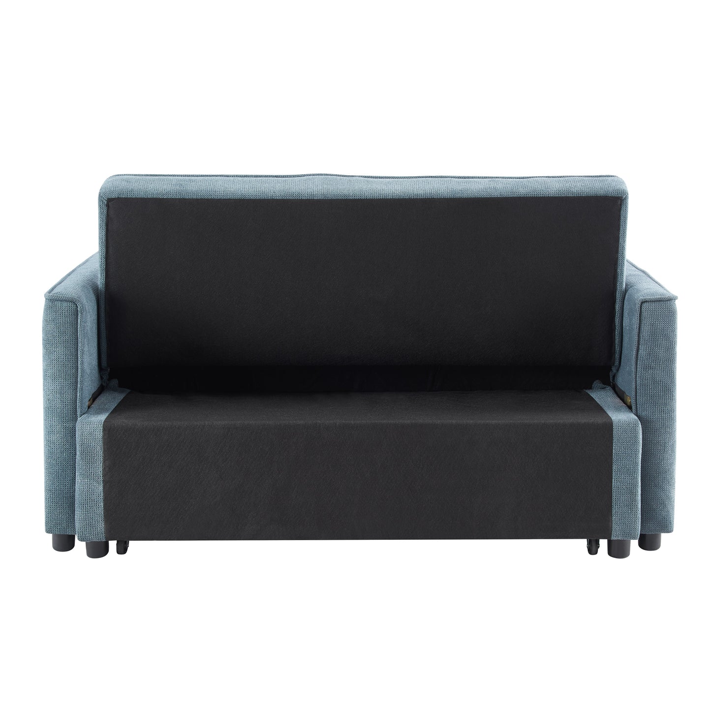 Kayla Pull-Out Sofa Bed, Blue Linen