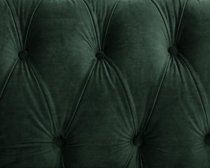 Harper Chesterfield Studded Green Velvet 2 Seater Sofa