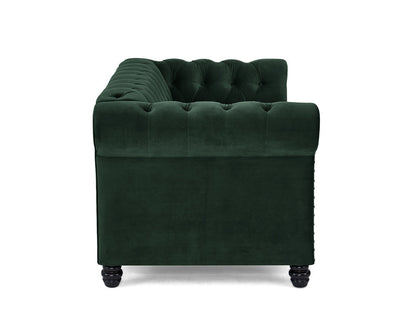 Harper Chesterfield Studded Green Velvet 2 Seater Sofa