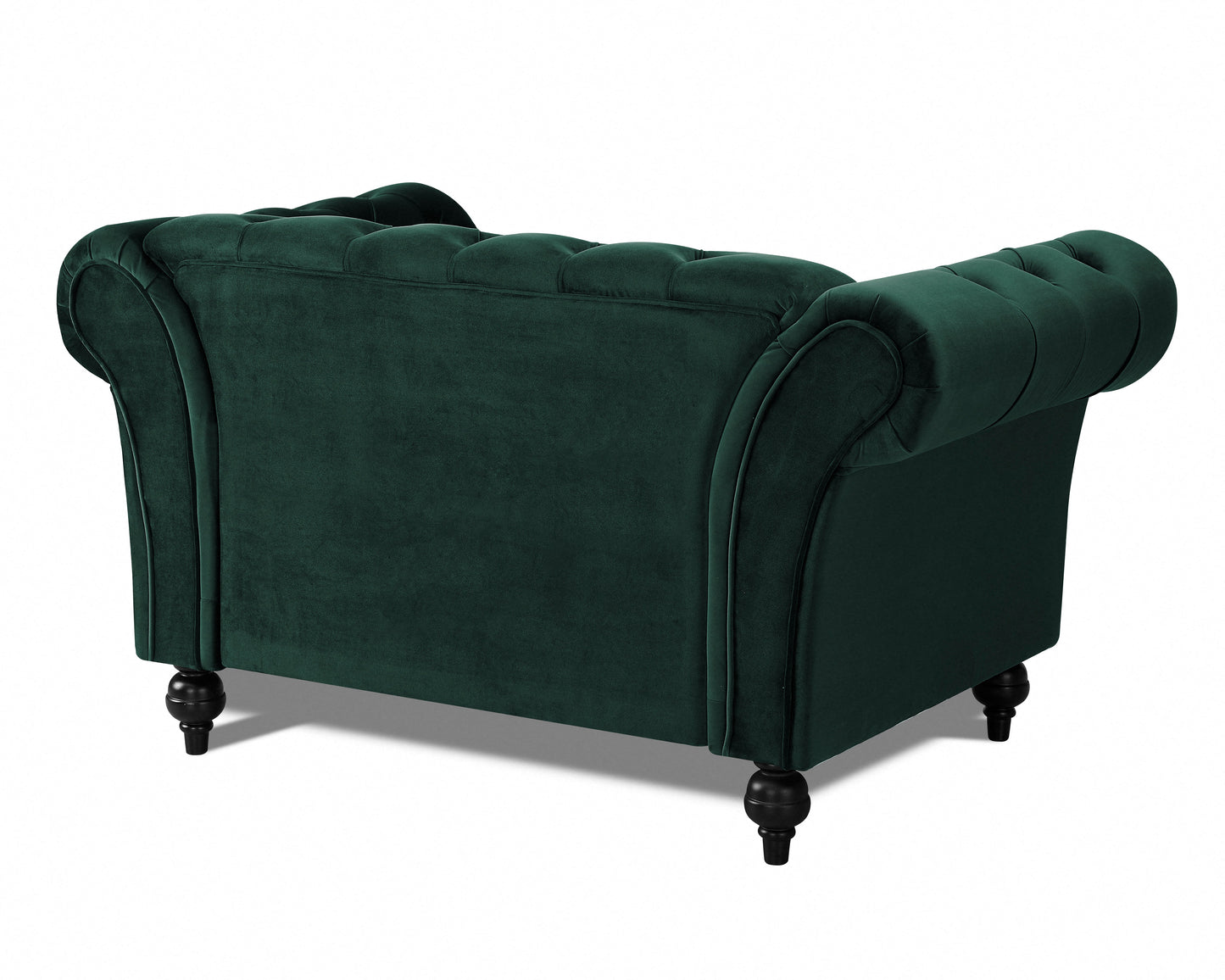 Emma Green Velvet Curved Sofa 1.5s
