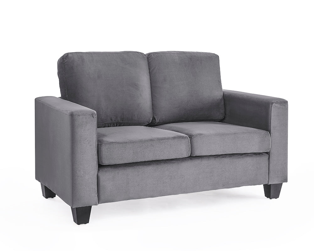 Dakota Grey Velvet 2 Seater Sofa