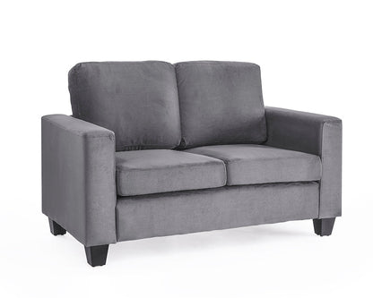 Dakota Grey Velvet 2 Seater Sofa