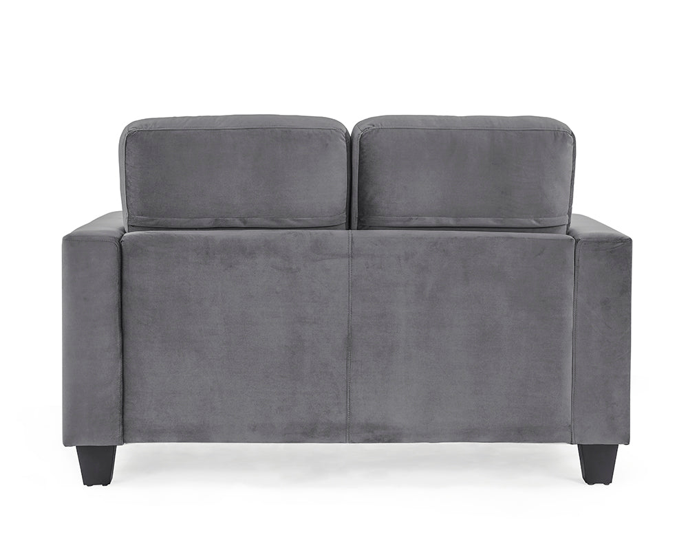 Dakota Grey Velvet 2 Seater Sofa