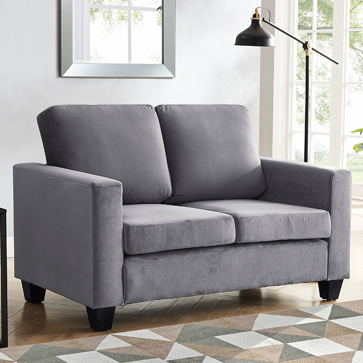 Dakota Grey Velvet 2 Seater Sofa