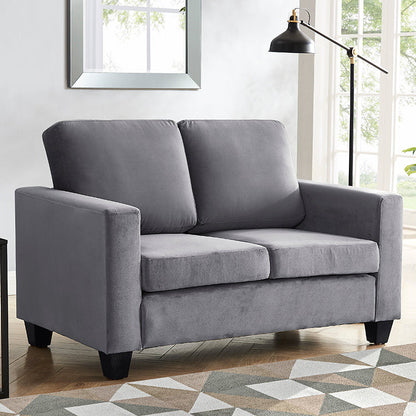 Dakota Grey Velvet 2 Seater Sofa