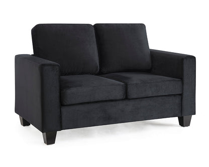 Dakota Black Velvet 2 Seater Sofa