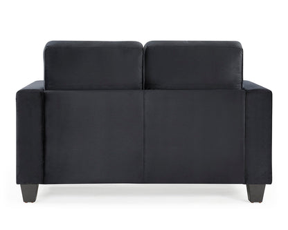 Dakota Black Velvet 2 Seater Sofa